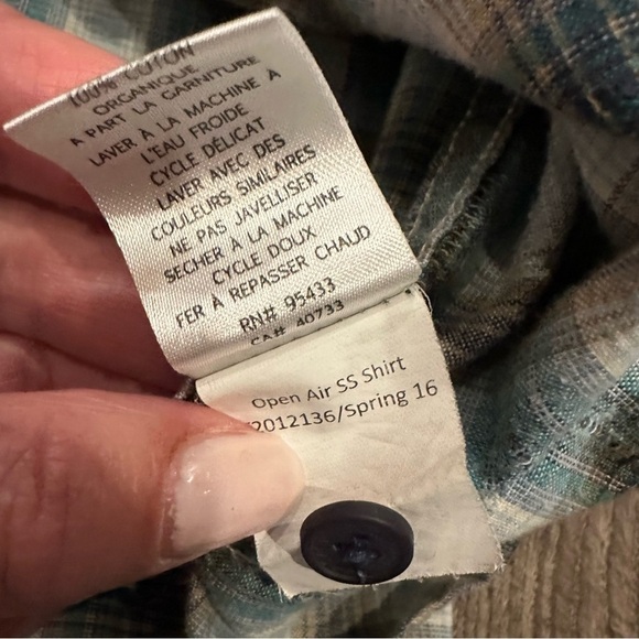 Toad & Co Shirt XXL Men’s  Blue Plaid Short Sleeve Button Up Organic Cotton - Picture 8 of 10